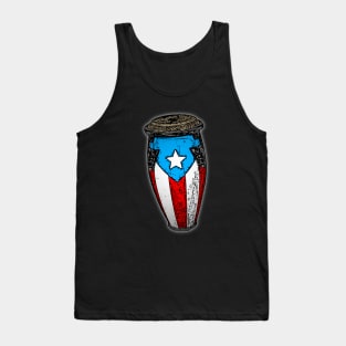 Puerto Rican Flag Conga Drum Tank Top